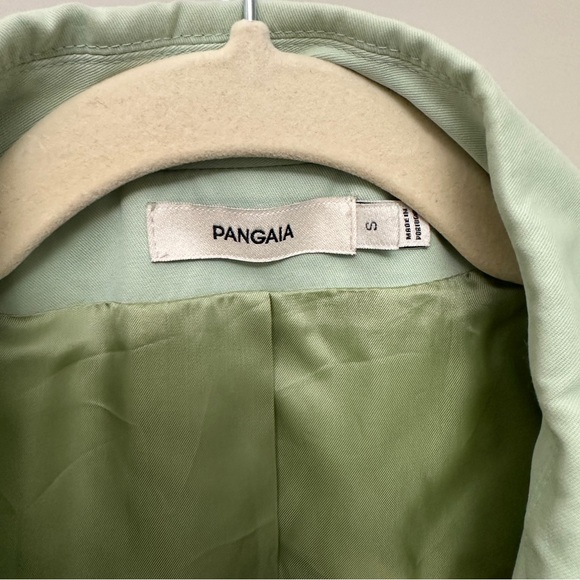 PANGAIA Organic Cotton Oversized Tailored Blazer—Eucalyptus Blue SIZE S - Picture 3 of 3